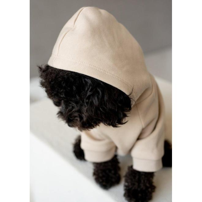 E-shop Béžová mikina s kapucňou a vreckom MOSQUITO pre psa, MO428 Sand Beige__6561 SKLM M