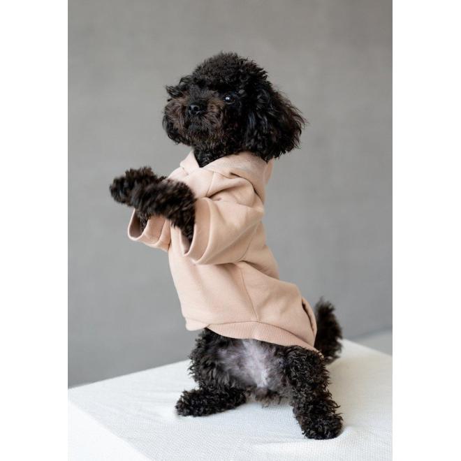E-shop Mikina s kapucňou pre psa MOSQUITO béžovej farby, MO430 Warm Taupe__6564 L