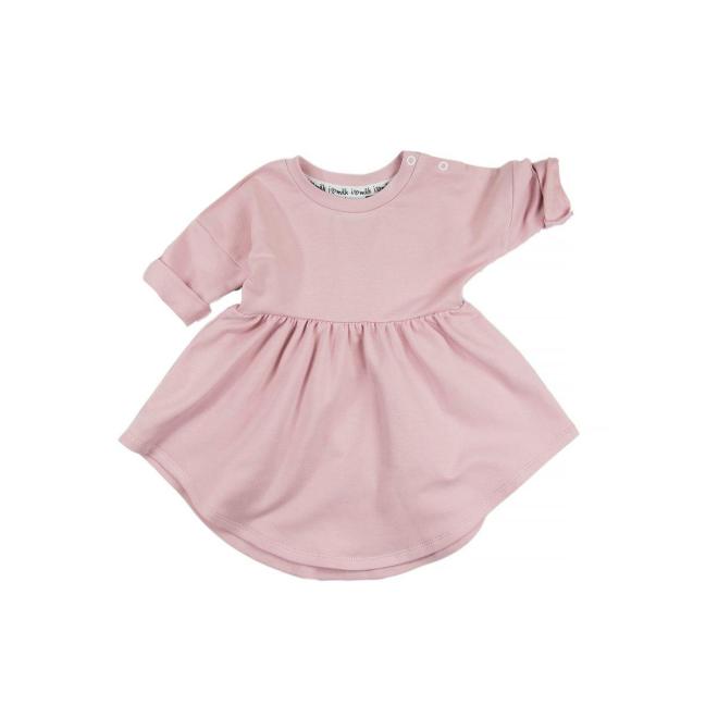 E-shop Ružové šaty I LOVE MILK s dlhým rukávom, ILM171 doll__3377 110/116 (4-6Y)