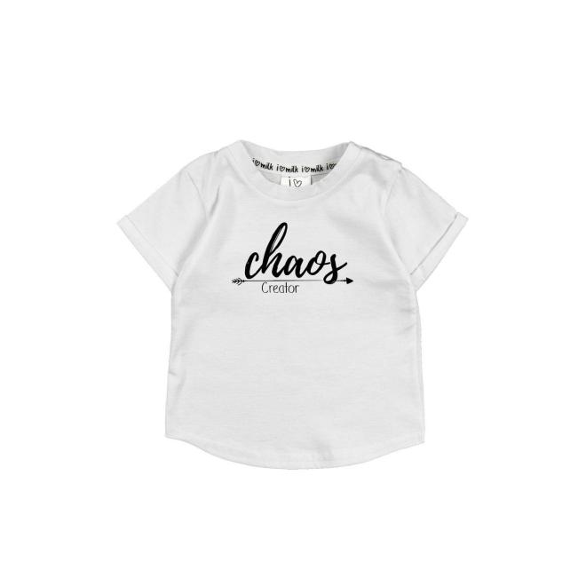 E-shop I LOVE MILK tričko s nápisom chaos creator, ILM205 chaos creator__3466 62/68 (3-6M) Sivá