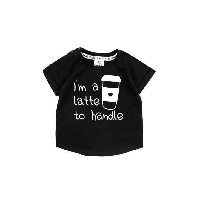 E-shop I LOVE MILK tričko s krátkym rukávom i m a latte, ILM206 i m a latte__3468 110/116 (4-6Y) Čierna