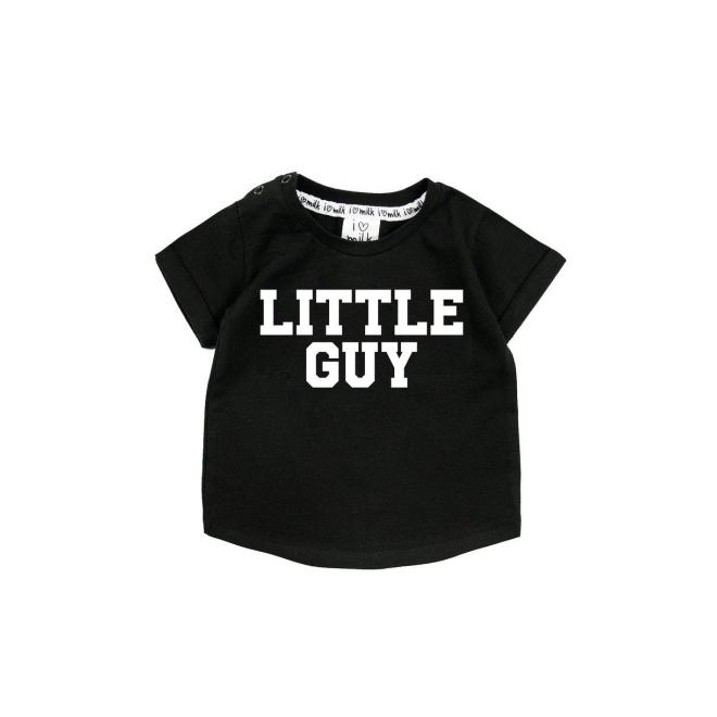 Tričko "little guy" čiernej farby I LOVE MILK