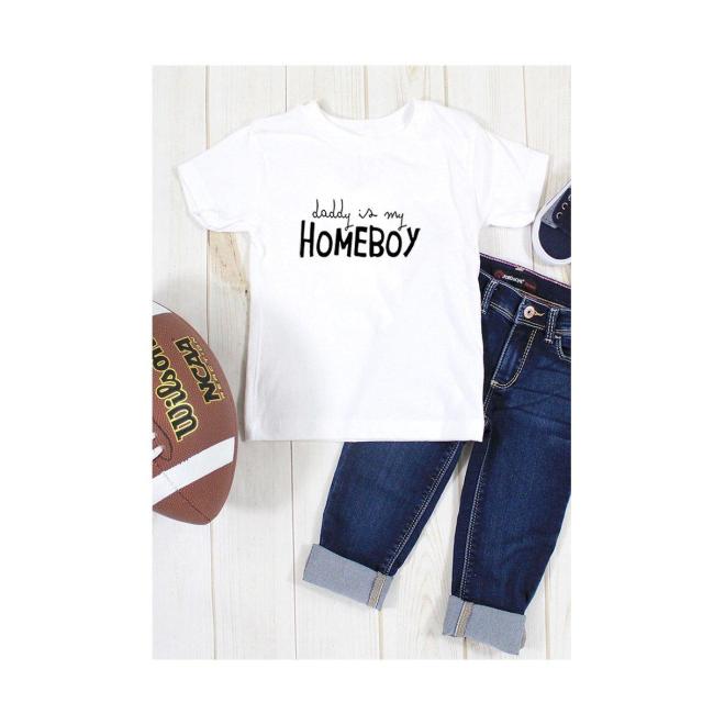 Tričko s nápisom " daddy is my homeboy" I LOVE MILK