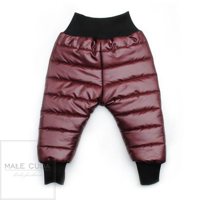 E-shop Bordové oteplené nohavice pre deti, MC127 sp5 62