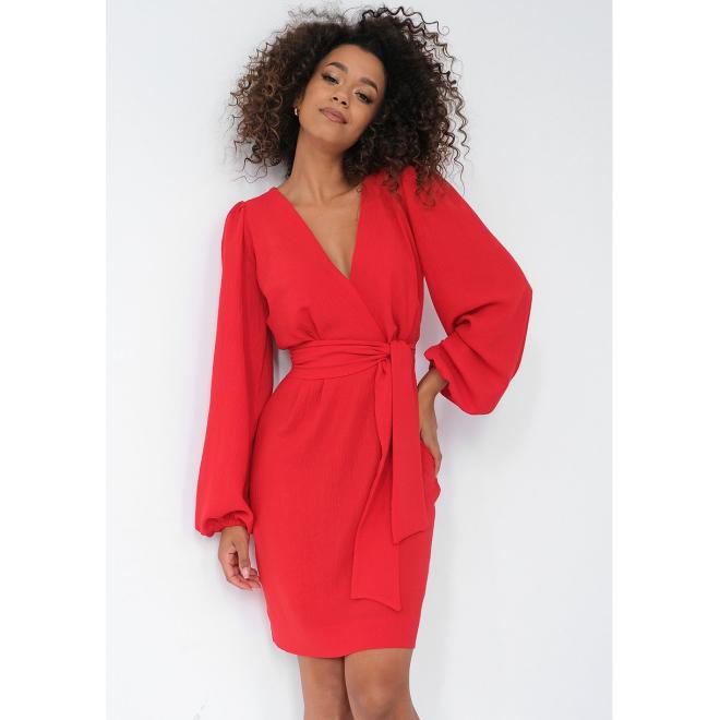 E-shop Červené šaty MOSQUITO s jemným leskom