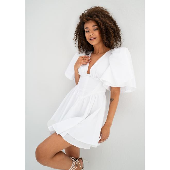 E-shop Biele korzetové šaty MOSQUITO, MO806 Neyla__7741 SKLXS M