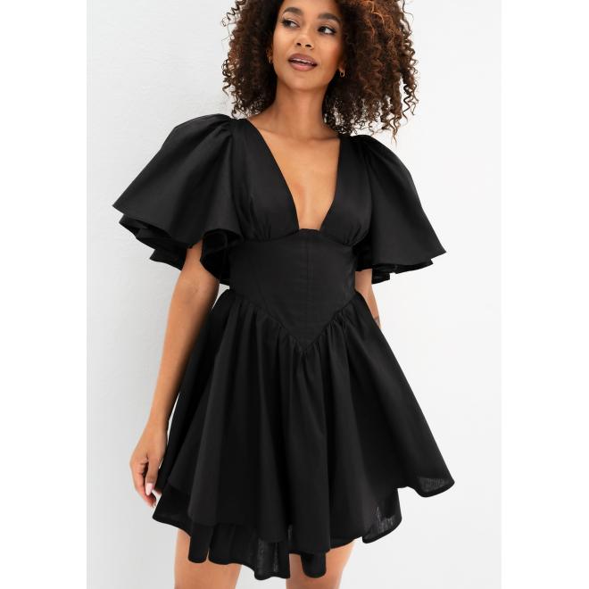 E-shop Korzetové šaty MOSQUITO v čiernej farbe, MO807 Neyla__7740 L