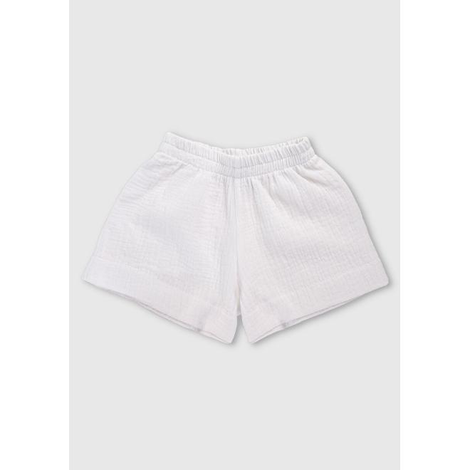 E-shop Mušelínové biele šortky I LOVE MILK pre deti, ILM544 Szorty__4985 110/116 (4-6Y)